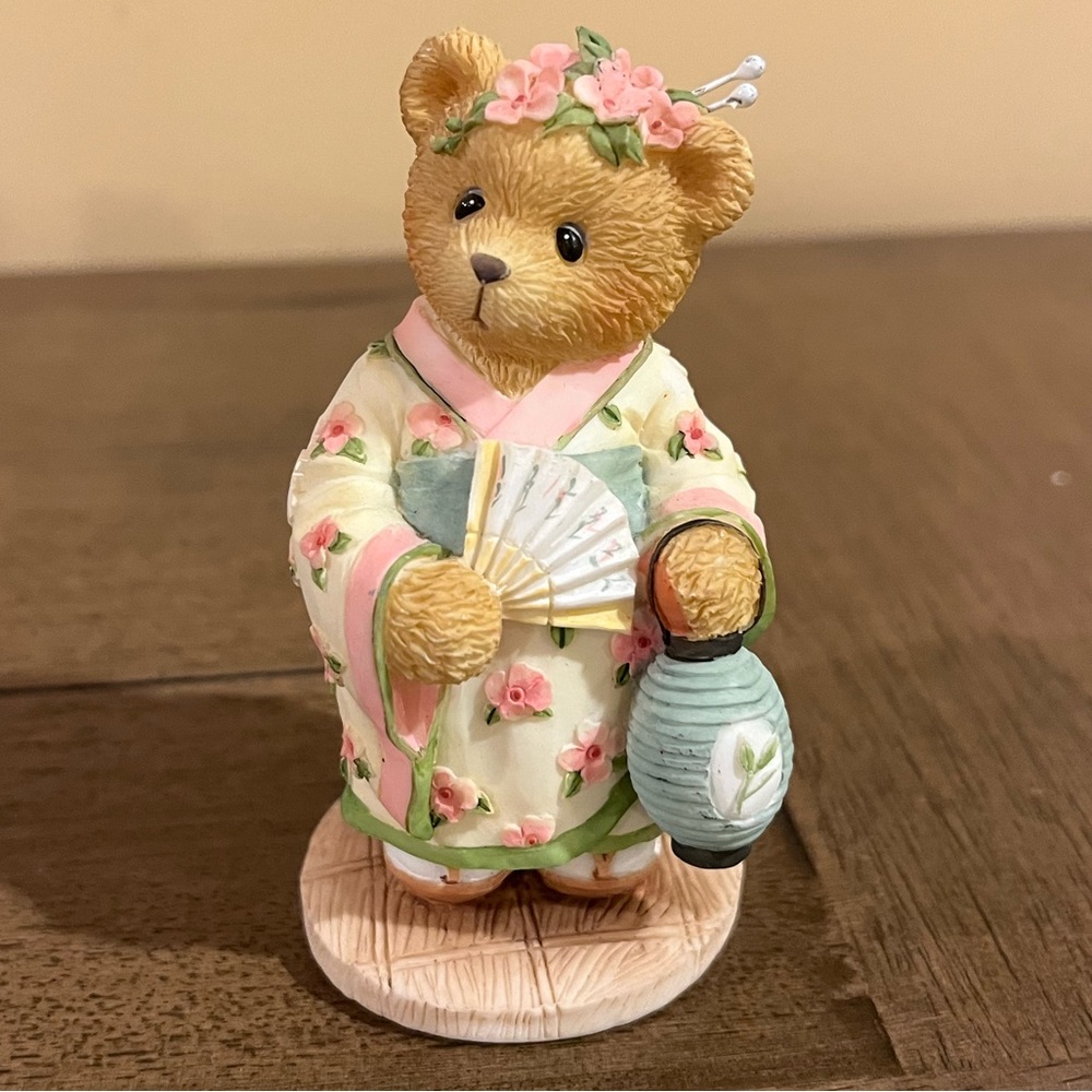 Cherished Teddies Machiko “Love Fans a Beautiful Friendship “ Bear Figurine